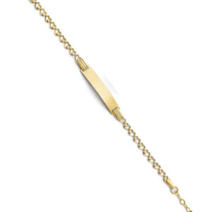14KY CZ Baby ID Bracelet