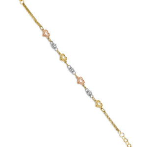 14K 3C Heart Baby Bracelet