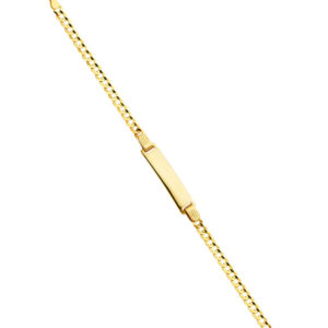 14KY 080 Cuban Baby ID Bracelet