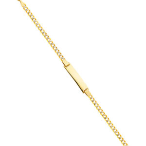 14K 080 Cuban WP Baby ID Bracelet