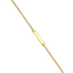 14KY 060 Hollow Cuban Baby ID Bracelet