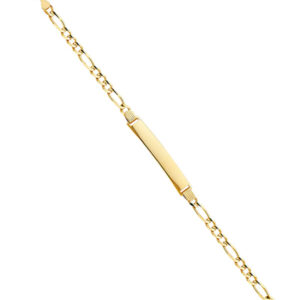 14KY 120 Figaro 3+1 ID Bracelet