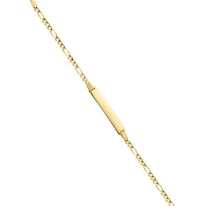 14KY 080 Figaro 3+1 ID Bracelet