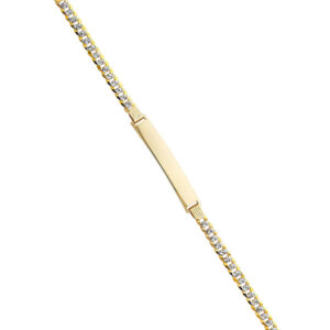 14K 120 Cuban WP ID Bracelet