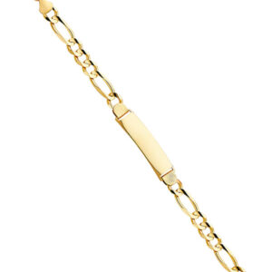 14KY Figaro 3+1 210 ID Bracelet