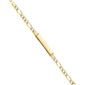 14K Figaro 3+1 150 WP ID Bracelet