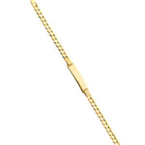 14KY Cuban 100 Baby ID Bracelet