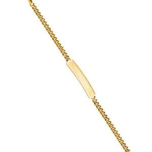 14KY Cuban Frame Junior ID Bracelet