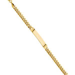 14KY Cuban Plain Junior ID Bracelet