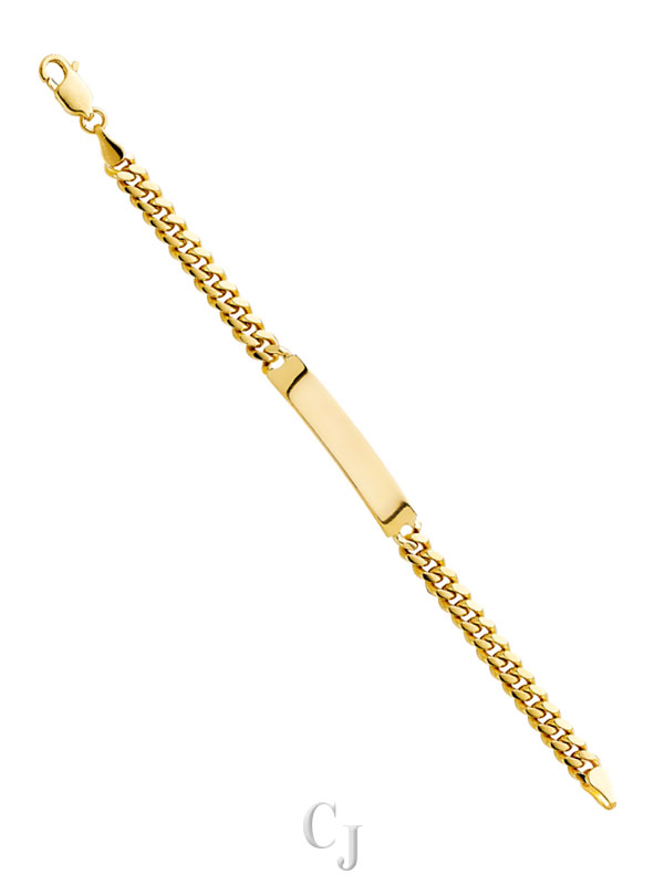 14KY Cuban Plain Junior ID Bracelet