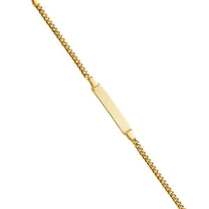 14KY Cuban Plain Baby ID Bracelet