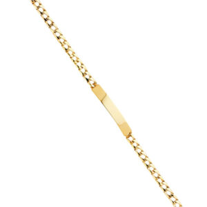 14KY Light Cuban Link ID Bracelet