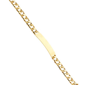 14KY Nugget Cuban Link ID Bracelet