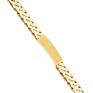 14KY Cuban Link Frame ID Bracelet