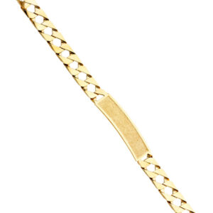 14KY Cuban Link Frame ID Bracelet