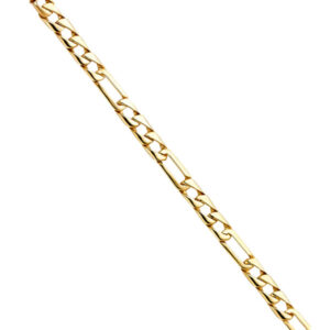 14KY Figaro Link Bracelet