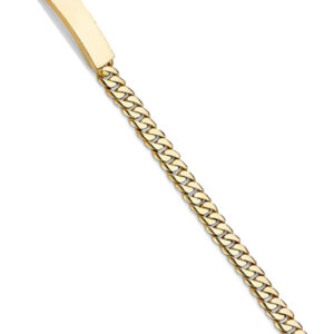 14KY Miami Cuban Link MIL ID Bracelet