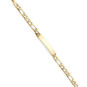 14KY Light Cuban Link Baby ID Bracelet