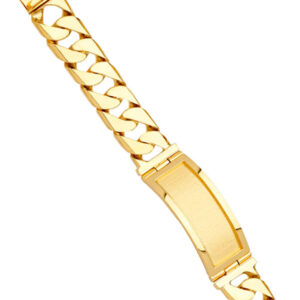 14KY Solid Link ID Bracelet