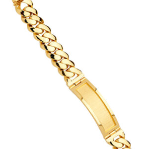 14KY Solid Link ID Bracelet