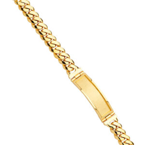 14KY Solid Link ID Bracelet