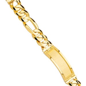 14KY Solid Link ID Bracelet