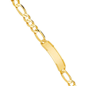 14KY Solid Link ID Bracelet