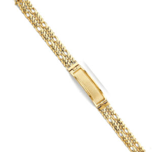 14KY 2Line Figaro ID Bracelet
