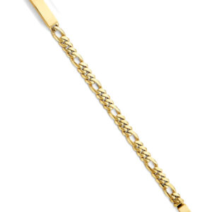 14KY Miami Cuban Link Mil ID Bracelet