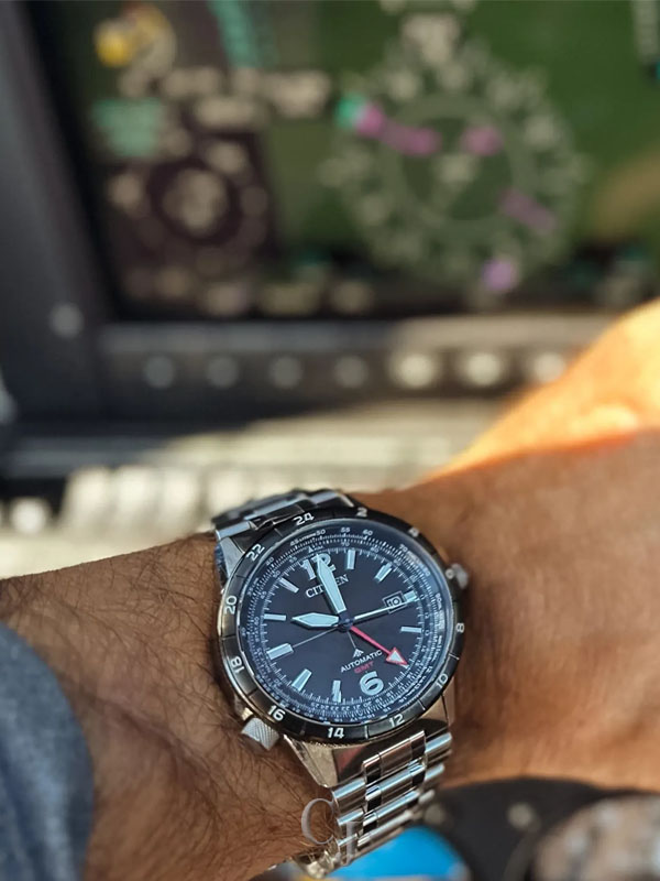 CITIZEN PROMASTER AIR GMT ONE BLACK DIAL WATCH NB6046-59E - Image 4